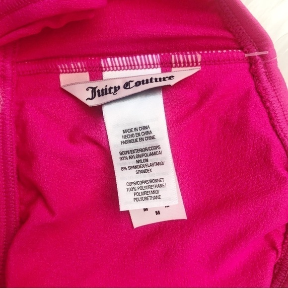 juicy Couture Bandeau Bra Bikini Top Medium Pink - Picture 6 of 8